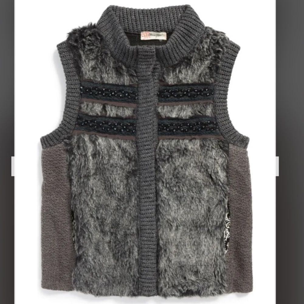 Miss Me Girls Faux Fur Vest